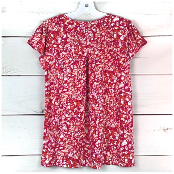 Michael by Michael Kors Batik Pink Orange top Sm - Picture 2 of 3